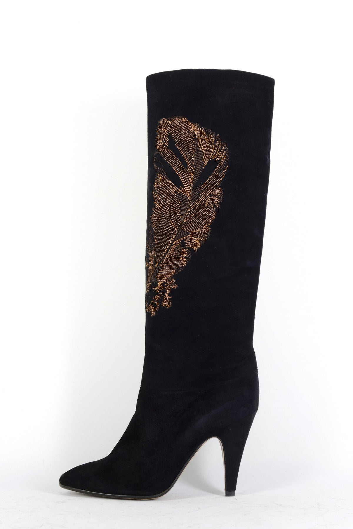 BUUTS Casadei Vintage-Stiefel Wildleder schwarz 225096-1