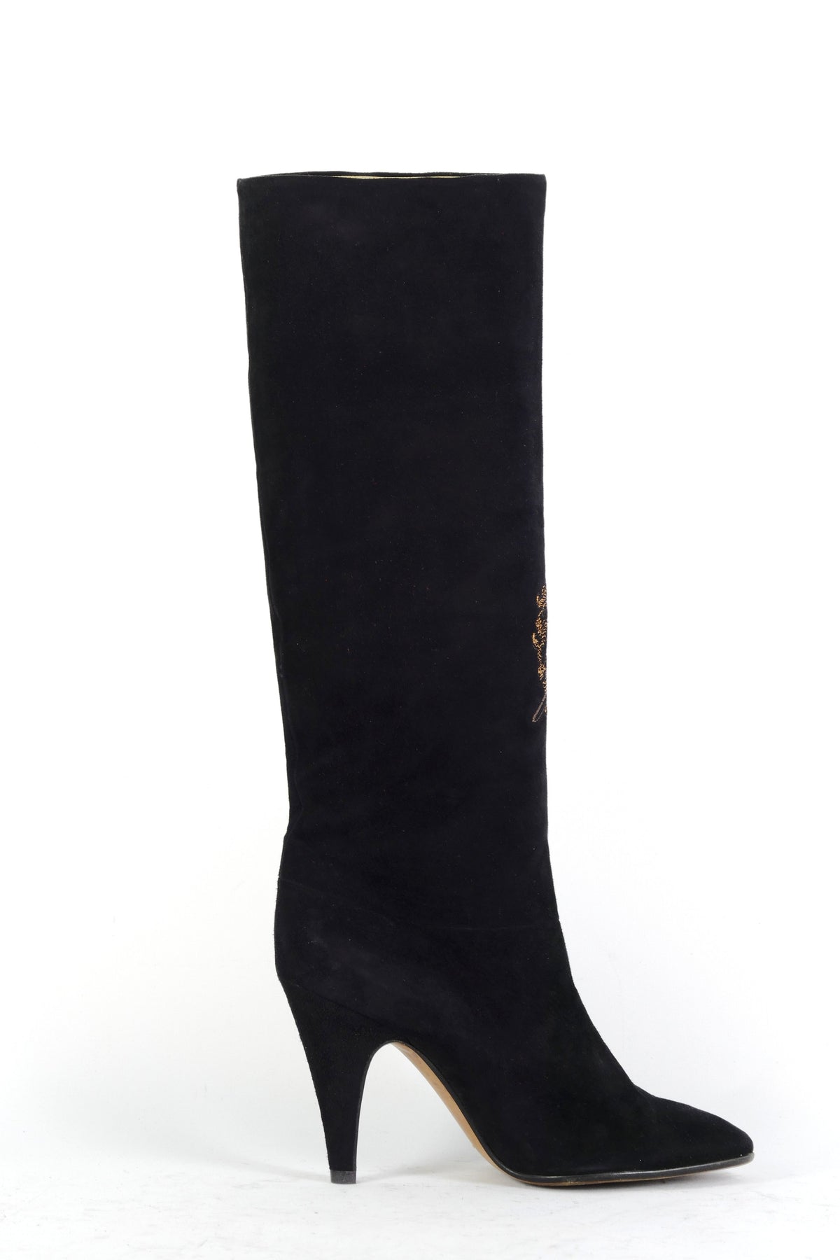 BUUTS Casadei Vintage-Stiefel Wildleder schwarz 225096-3