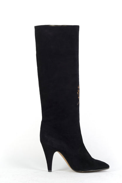 BUUTS Casadei Vintage-Stiefel Wildleder schwarz 225096-3