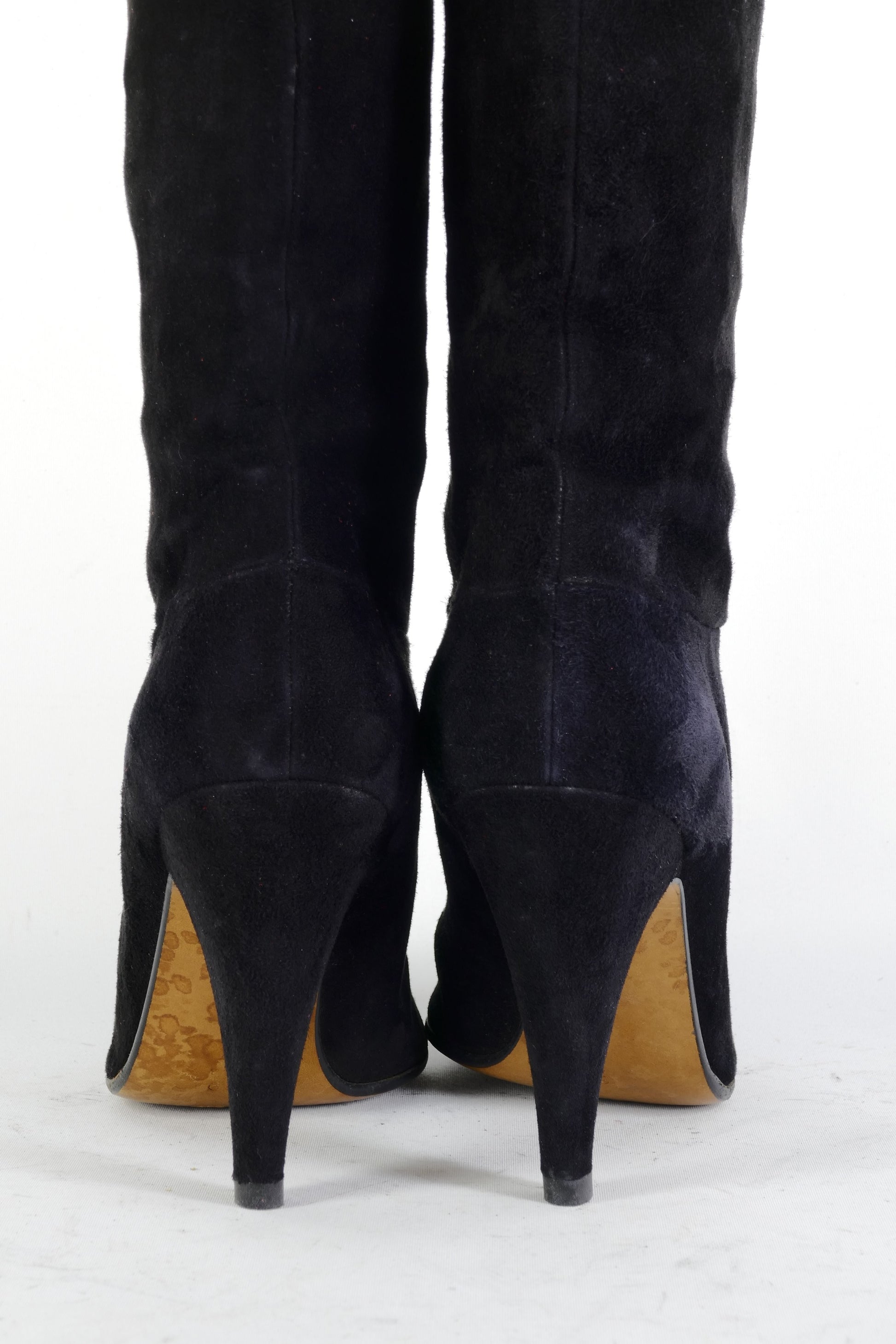 BUUTS Casadei Vintage-Stiefel Wildleder schwarz 225096-6