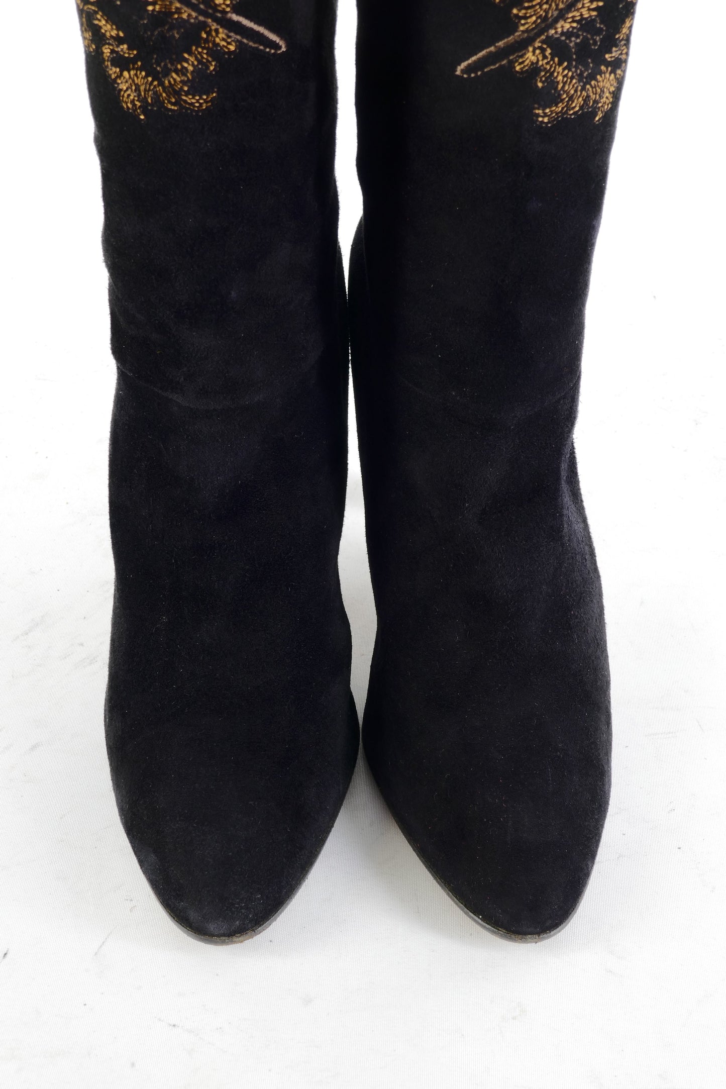 BUUTS Casadei Vintage-Stiefel Wildleder schwarz 225096-7