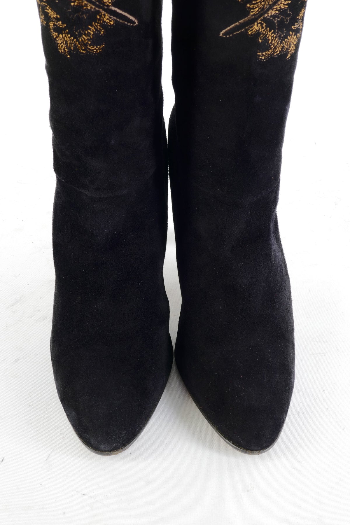 BUUTS Casadei Vintage-Stiefel Wildleder schwarz 225096-7