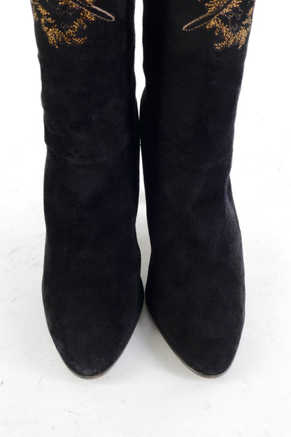 BUUTS Casadei Vintage-Stiefel Wildleder schwarz 225096-7