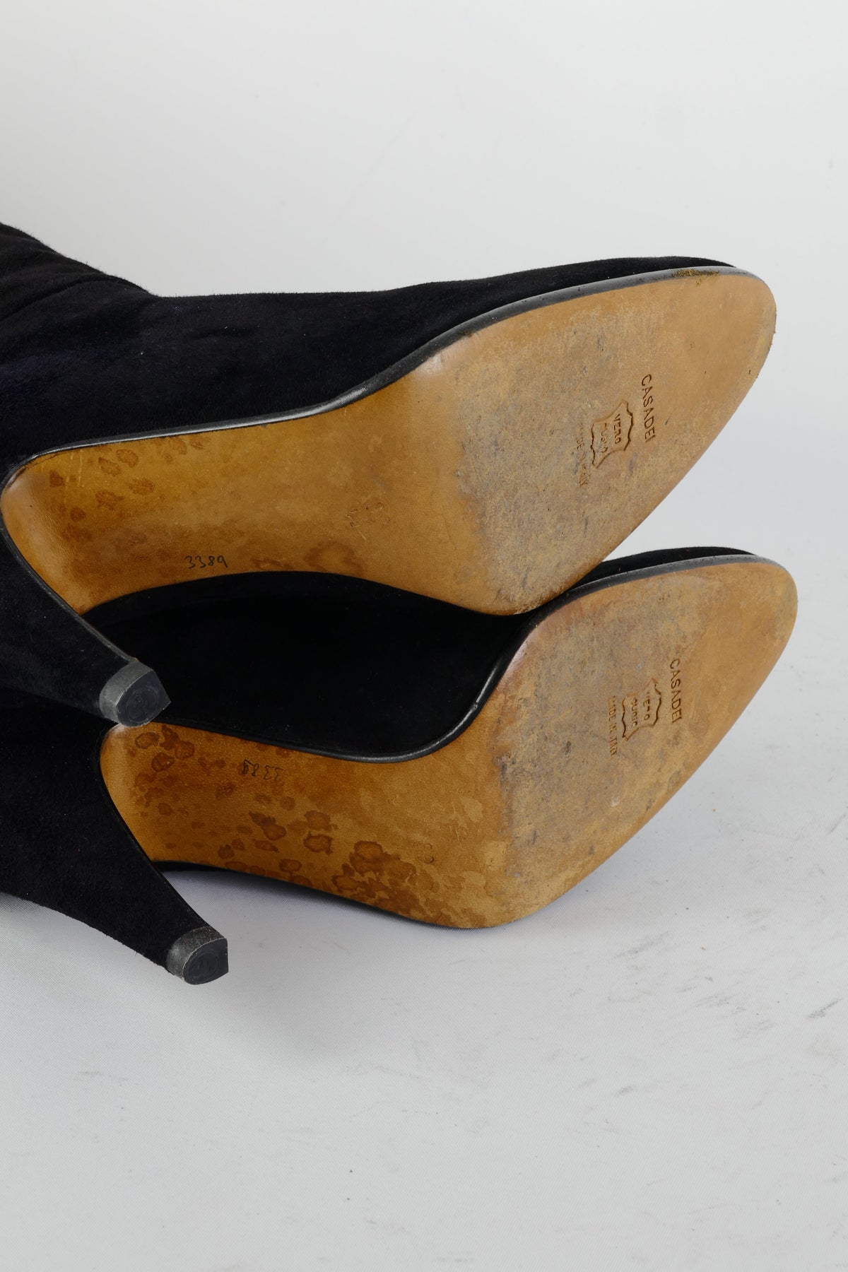 BUUTS Casadei Vintage-Stiefel Wildleder schwarz 225096-8