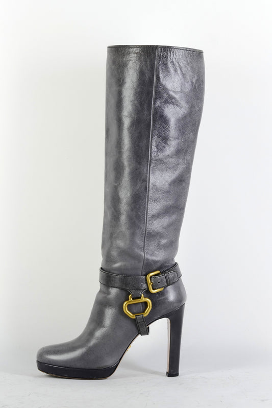 BUUTS Prada Stiefel Leder grau 225097-1