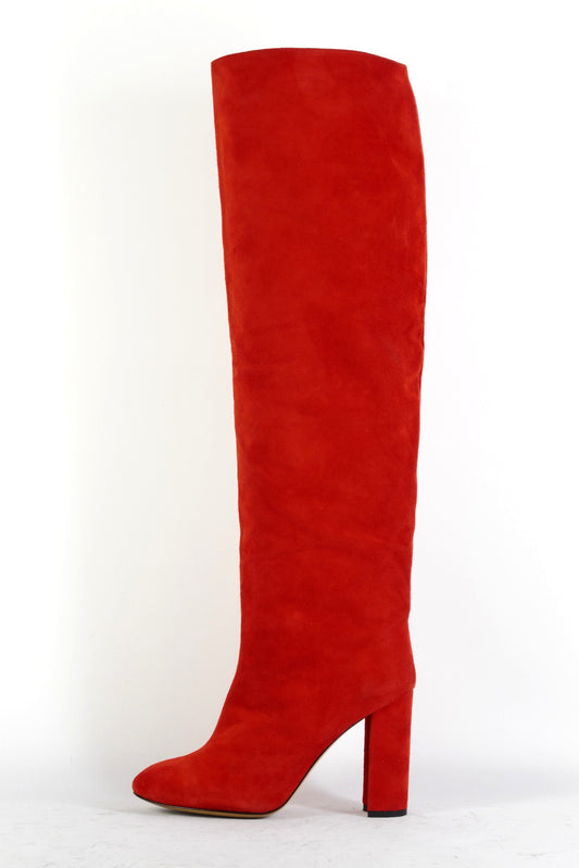 BUUTS Pura Lopez Hohe Stiefel Wildleder rot 225098-1