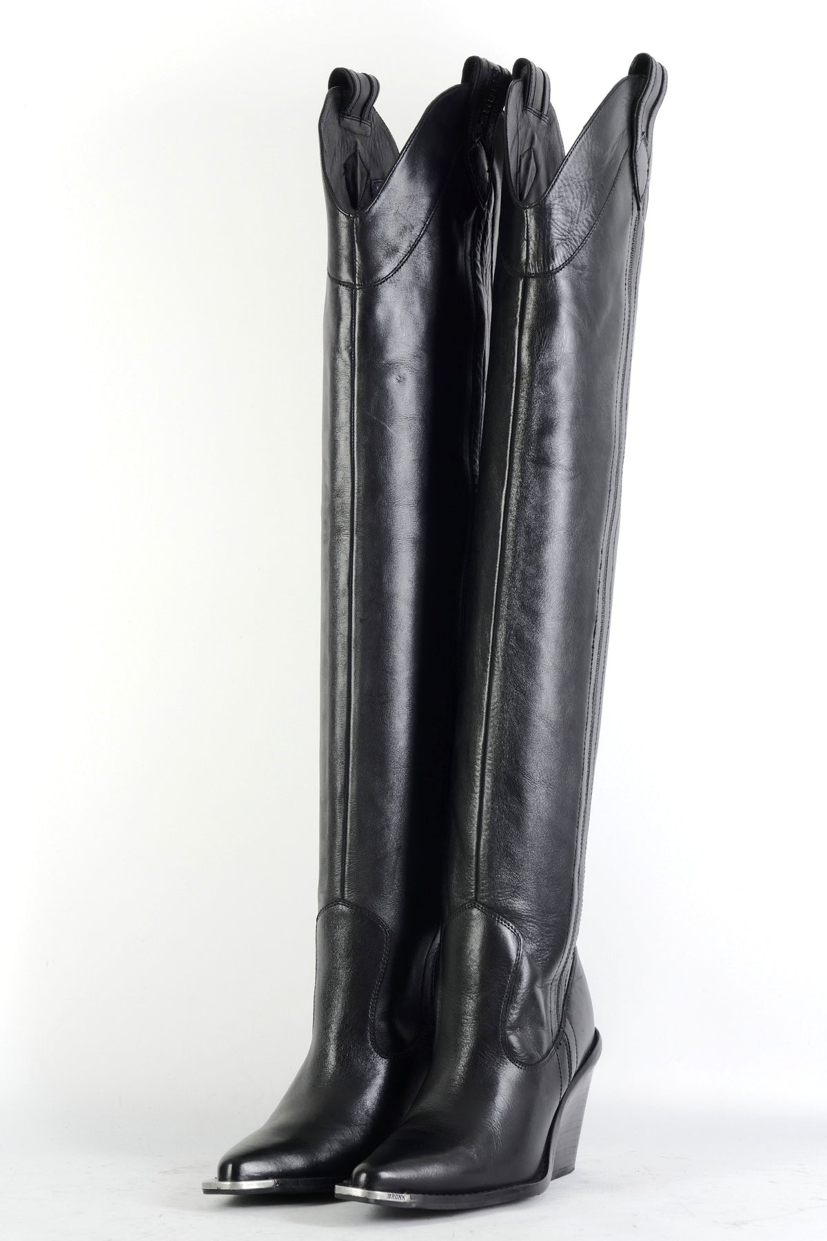 BUUTS Bronx Overknees Leder schwarz 225099-2