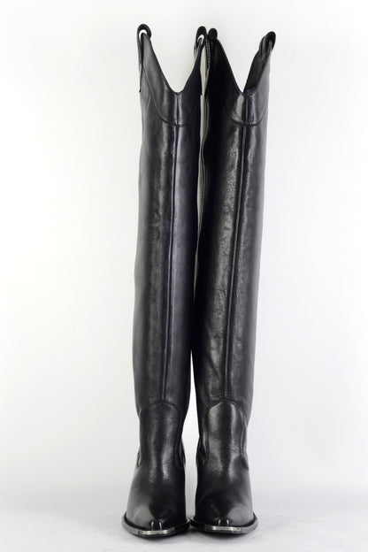 BUUTS Bronx Overknees Leder schwarz 225099-4