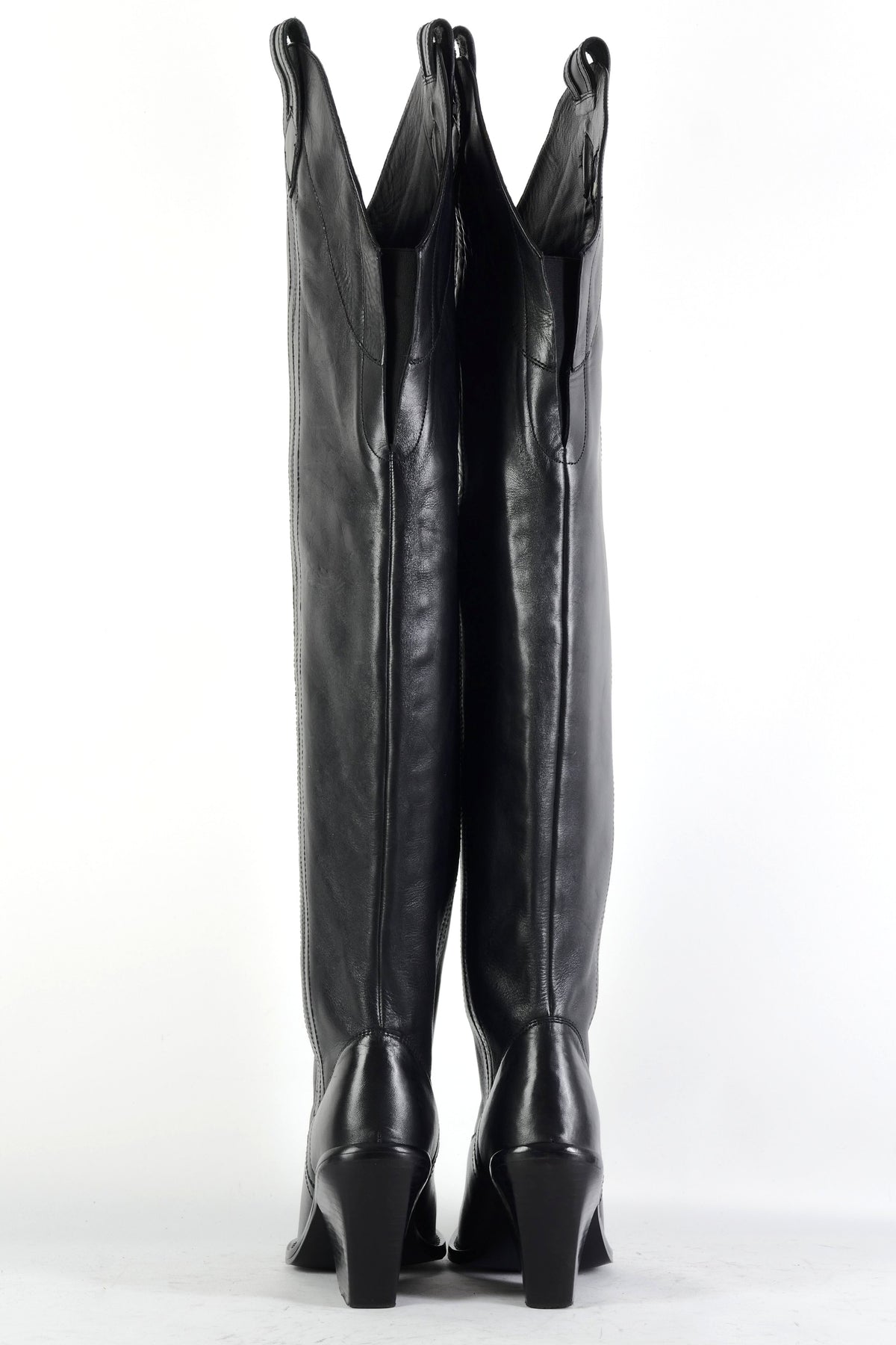 BUUTS Bronx Overknees Leder schwarz 225099-5