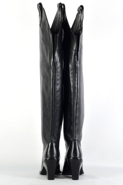 BUUTS Bronx Overknees Leder schwarz 225099-5
