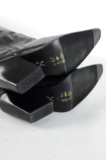 BUUTS Bronx Overknees Leder schwarz 225099-8