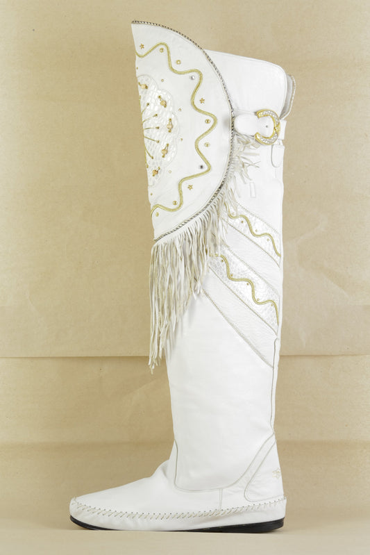 BUUTS Ibinka Overknees Leder weiß 225101-1