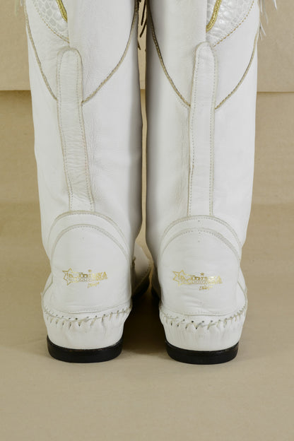 BUUTS Ibinka Overknees Leder weiß 225101-6