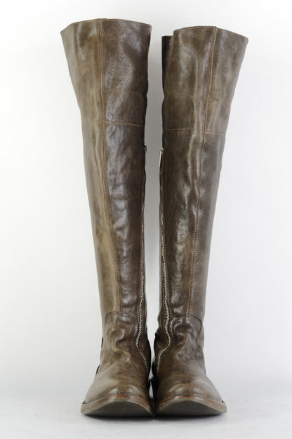 BUUTS Fiorentini&Baker Hohe Stiefel Leder dunkelbraun 225102-4
