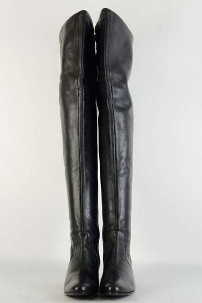 BUUTS Fernando Overknees Leder schwarz 225106-4