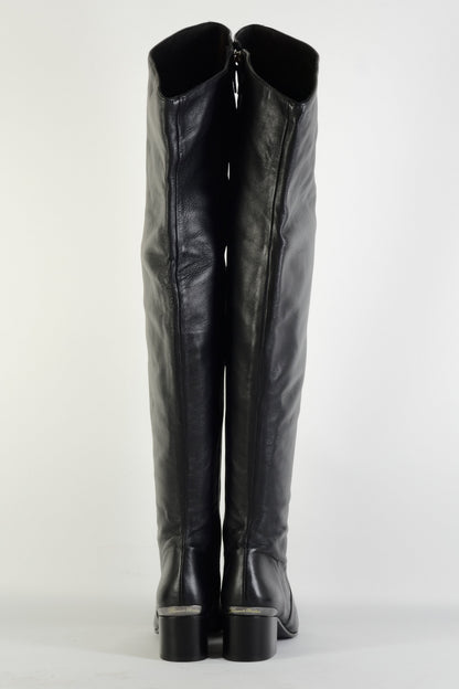 BUUTS Fernando Overknees Leder schwarz 225106-5