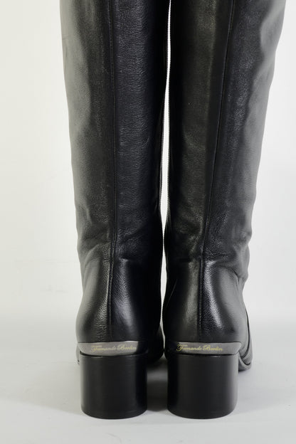 BUUTS Fernando Overknees Leder schwarz 225106-6