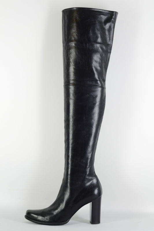 BUUTS Pollini Overknees Leder schwarz 225112-1