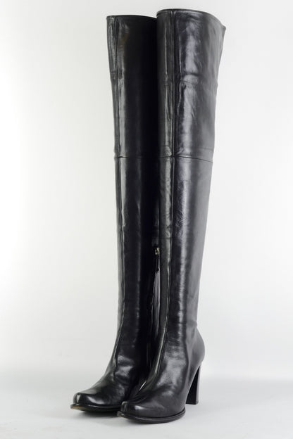 BUUTS Pollini Overknees Leder schwarz 225112-2