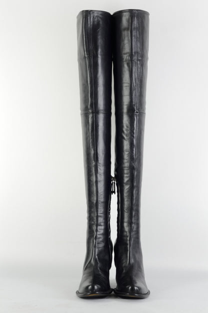 BUUTS Pollini Overknees Leder schwarz 225112-4