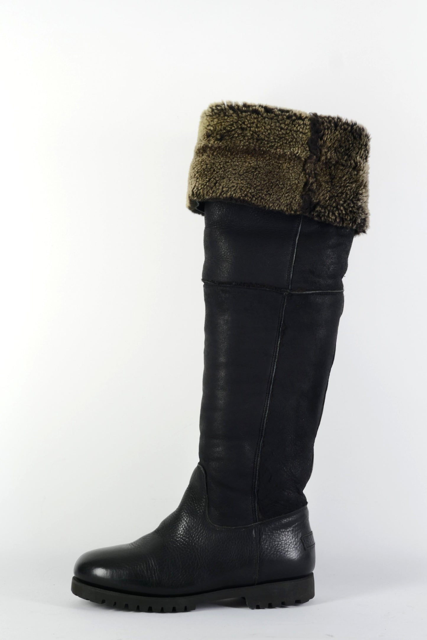 BUUTS Shabbies Overknees Leder schwarz 225115-11