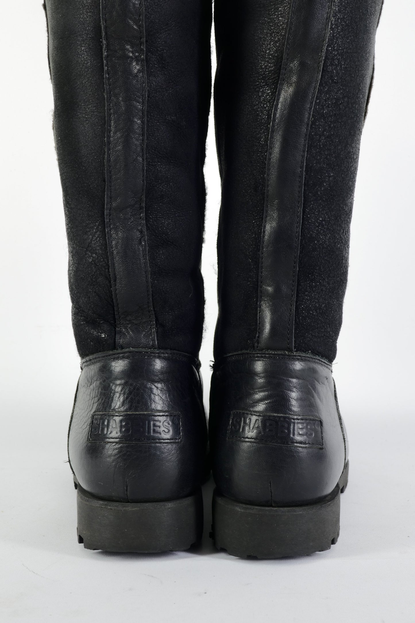 BUUTS Shabbies Overknees Leder schwarz 225115-6