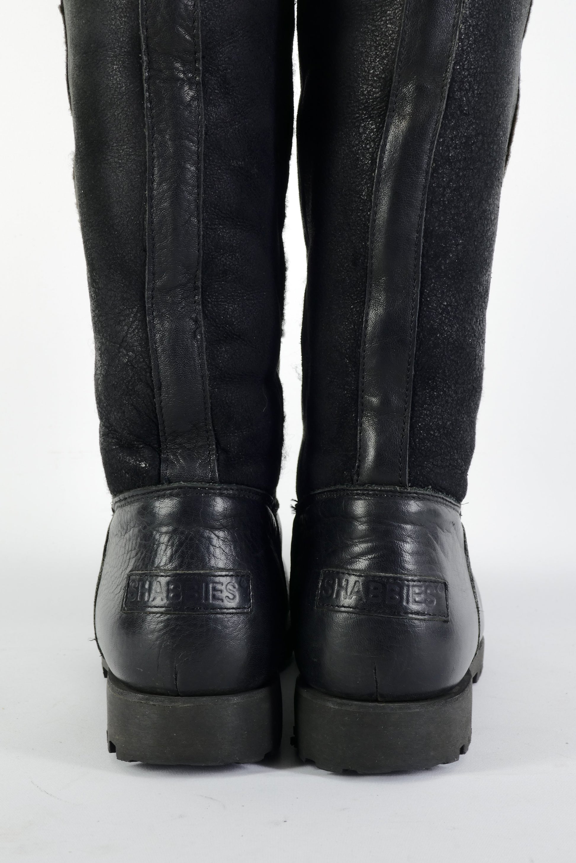 BUUTS Shabbies Overknees Leder schwarz 225115-6