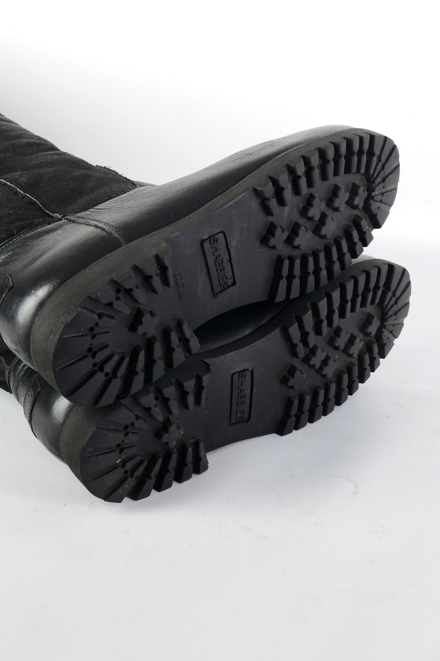BUUTS Shabbies Overknees Leder schwarz 225115-8