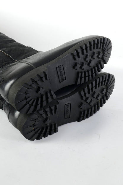BUUTS Shabbies Overknees Leder schwarz 225115-8