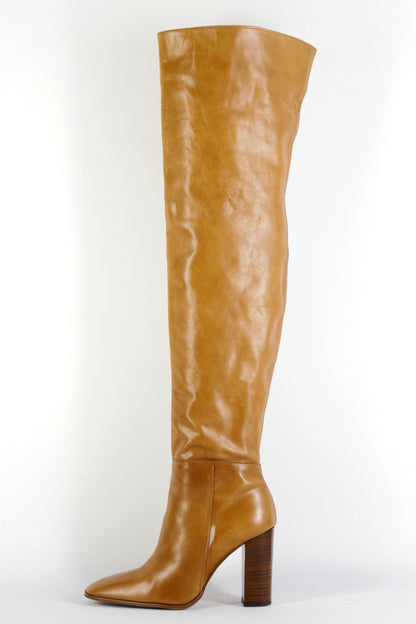 BUUTS Zara Overknees Leder cognac 225117-1