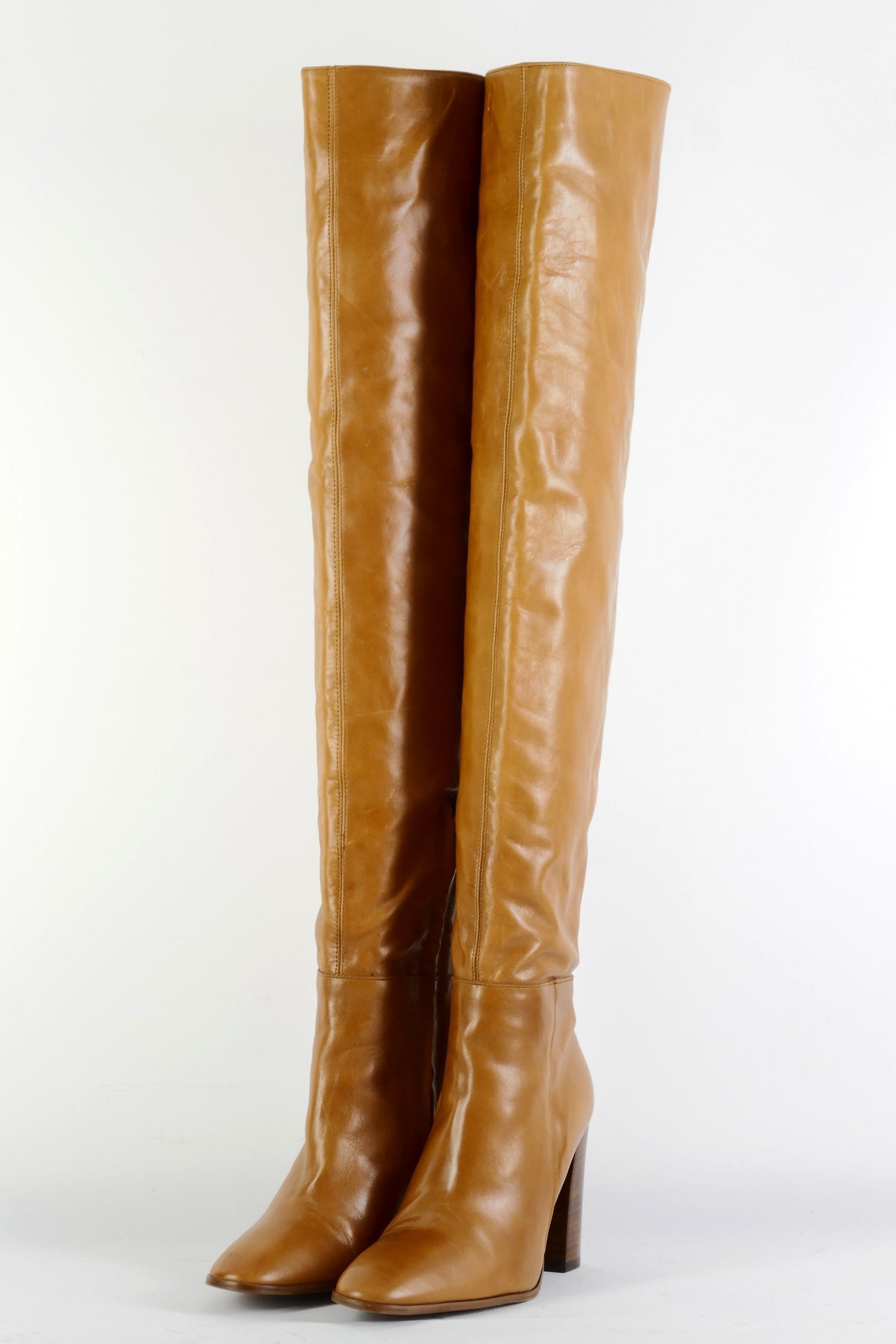 BUUTS Zara Overknees Leder cognac 225117-2