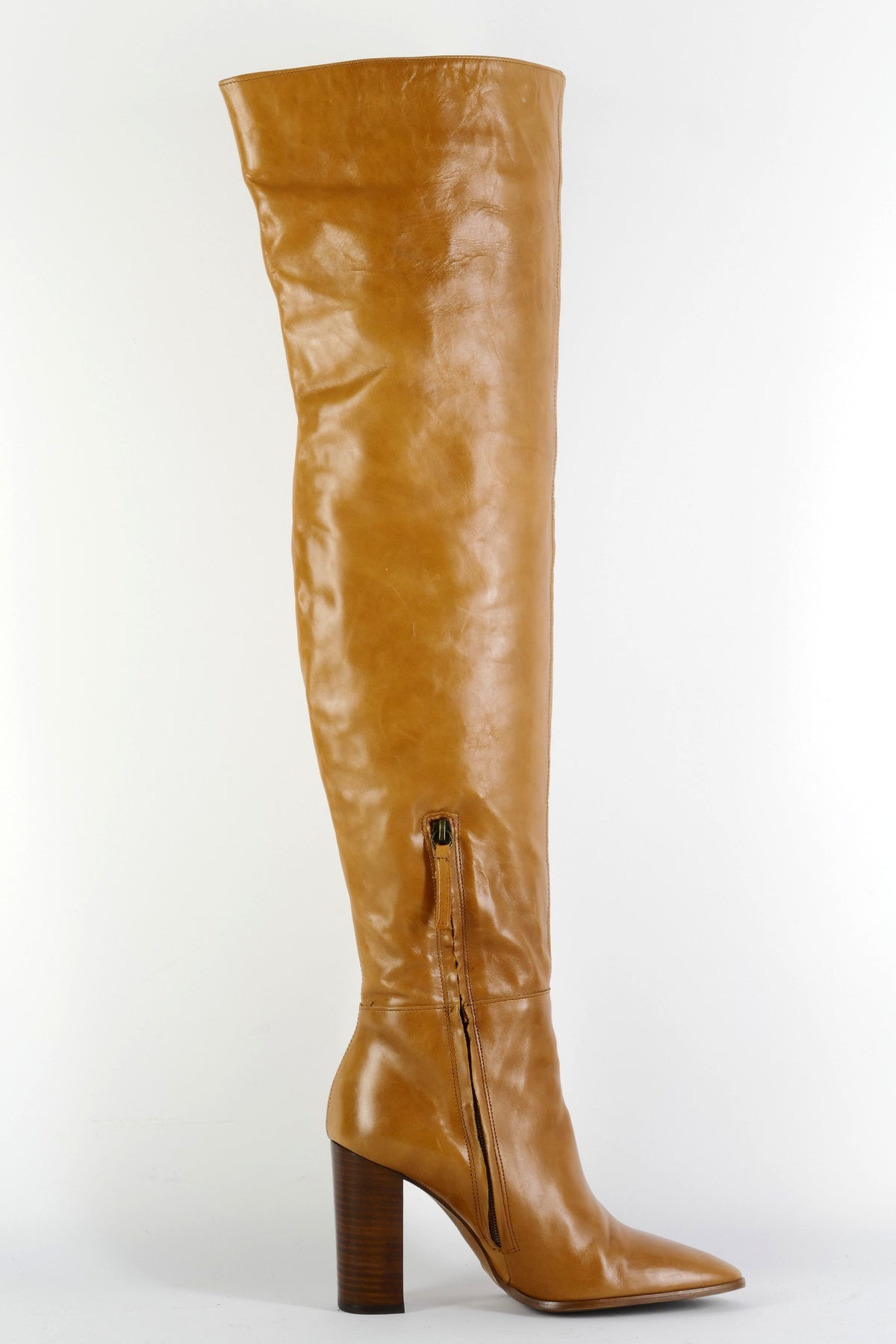 BUUTS Zara Overknees Leder cognac 225117-3