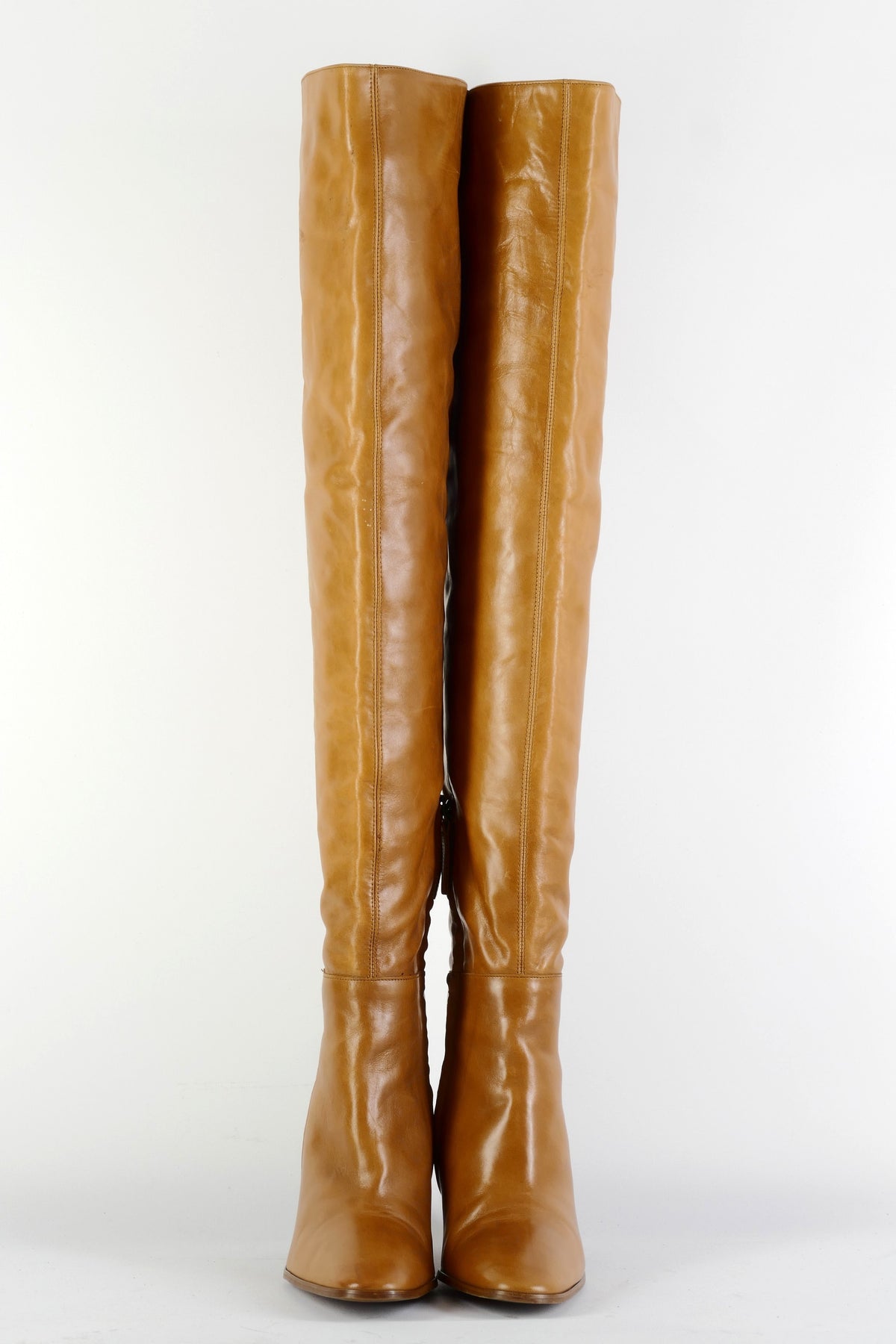 BUUTS Zara Overknees Leder cognac 225117-4