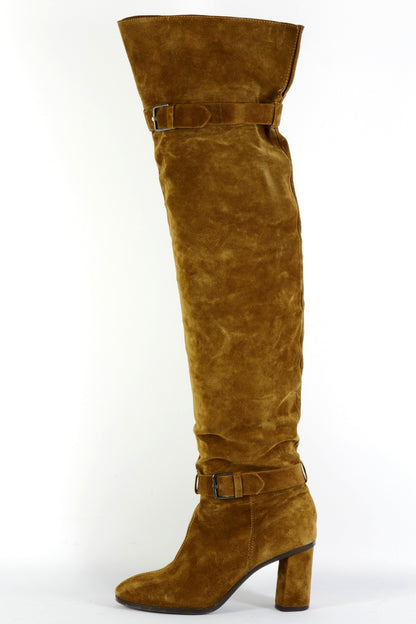 BUUTS Gloria Ortiz Overknees Wildleder oliv 225119-1