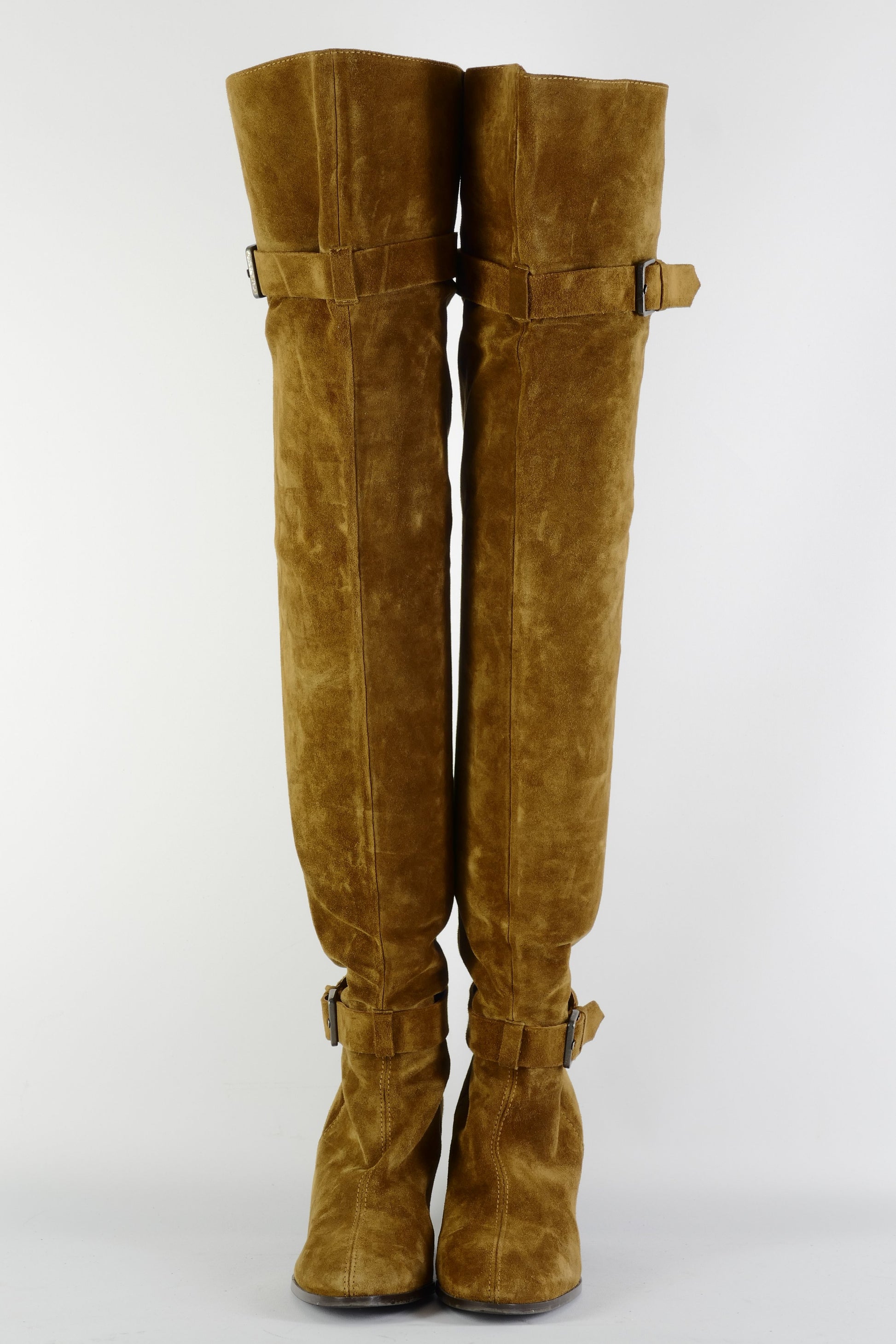 BUUTS Gloria Ortiz Overknees Wildleder oliv 225119-4