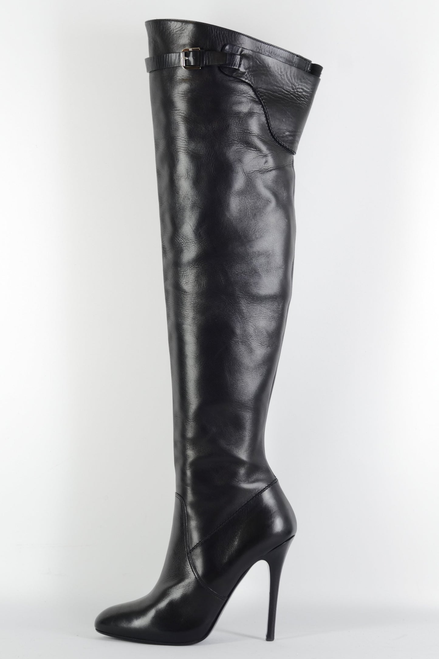 BUUTS Ralph Lauren Collection Overknees Leder schwarz 225120-1