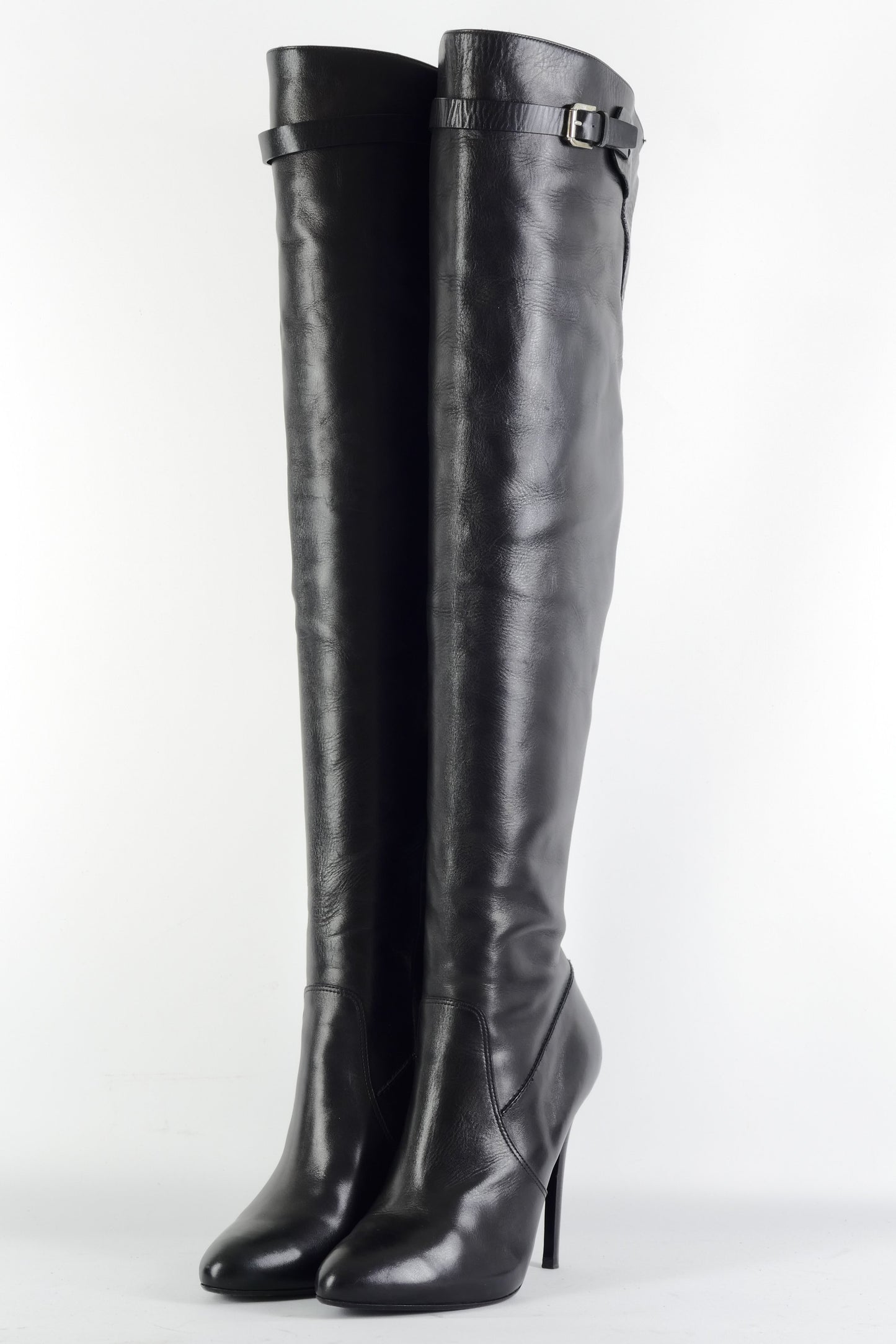 BUUTS Ralph Lauren Collection Overknees Leder schwarz 225120-2