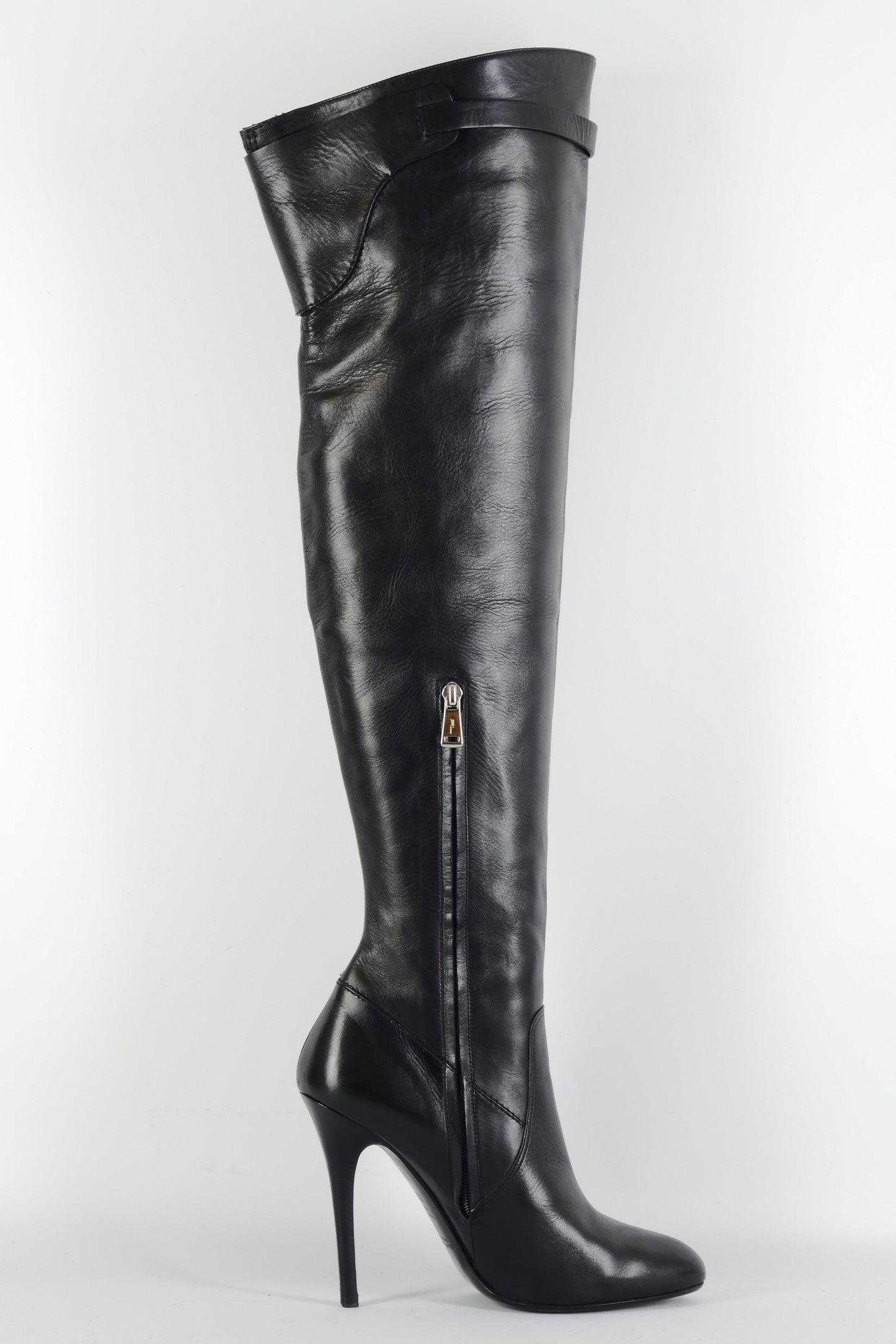 BUUTS Ralph Lauren Collection Overknees Leder schwarz 225120-3