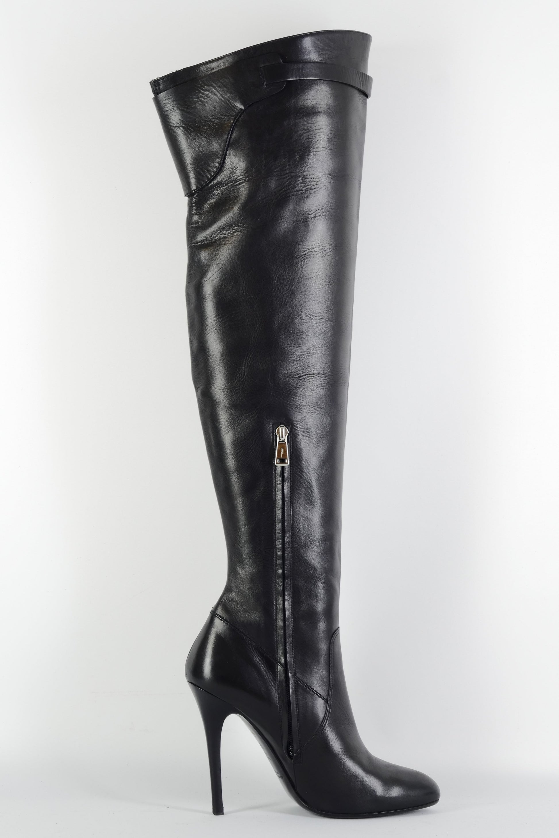 BUUTS Ralph Lauren Collection Overknees Leder schwarz 225120-3