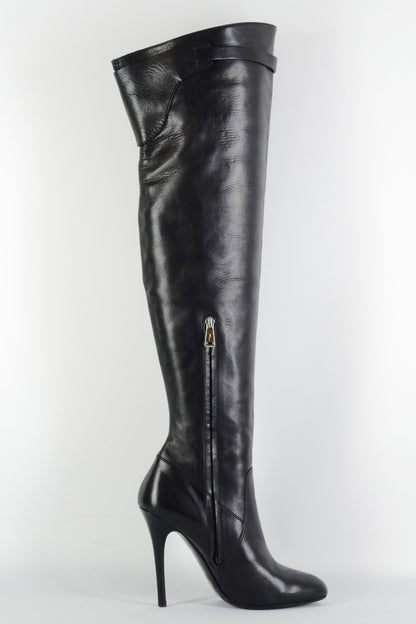 BUUTS Ralph Lauren Collection Overknees Leder schwarz 225120-3