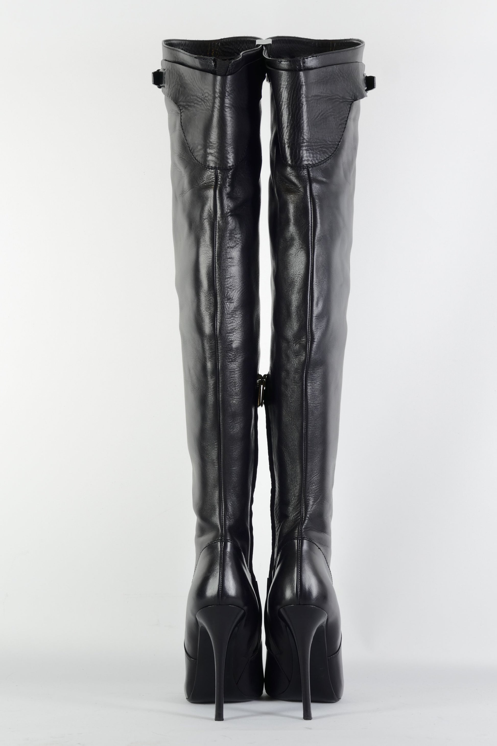BUUTS Ralph Lauren Collection Overknees Leder schwarz 225120-5