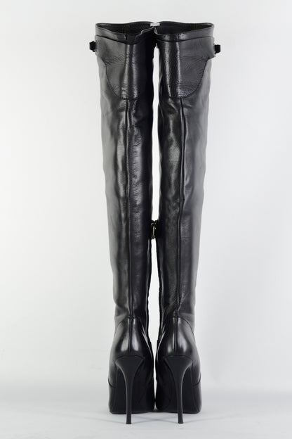 BUUTS Ralph Lauren Collection Overknees Leder schwarz 225120-5