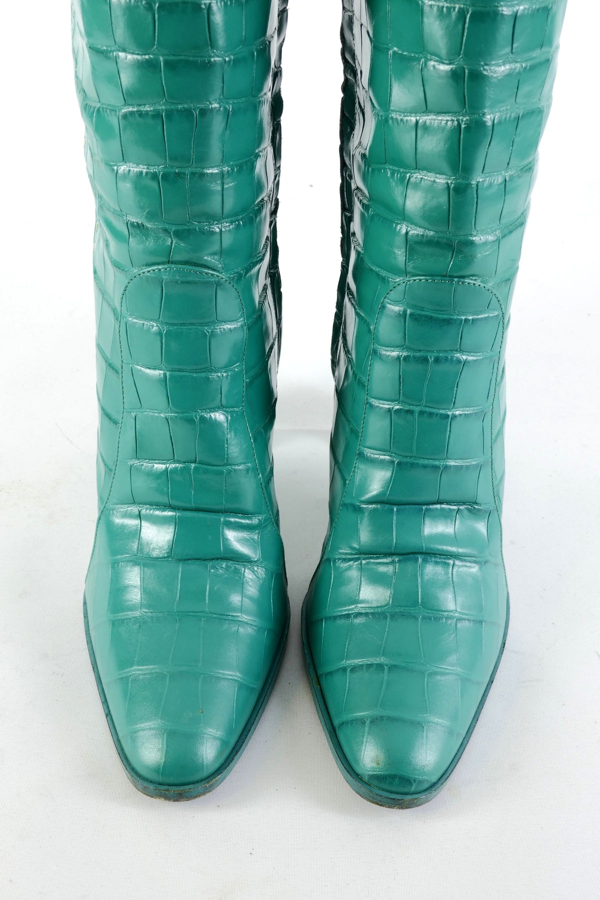 BUUTS Max Mara Overknees Leder grün 225124-7
