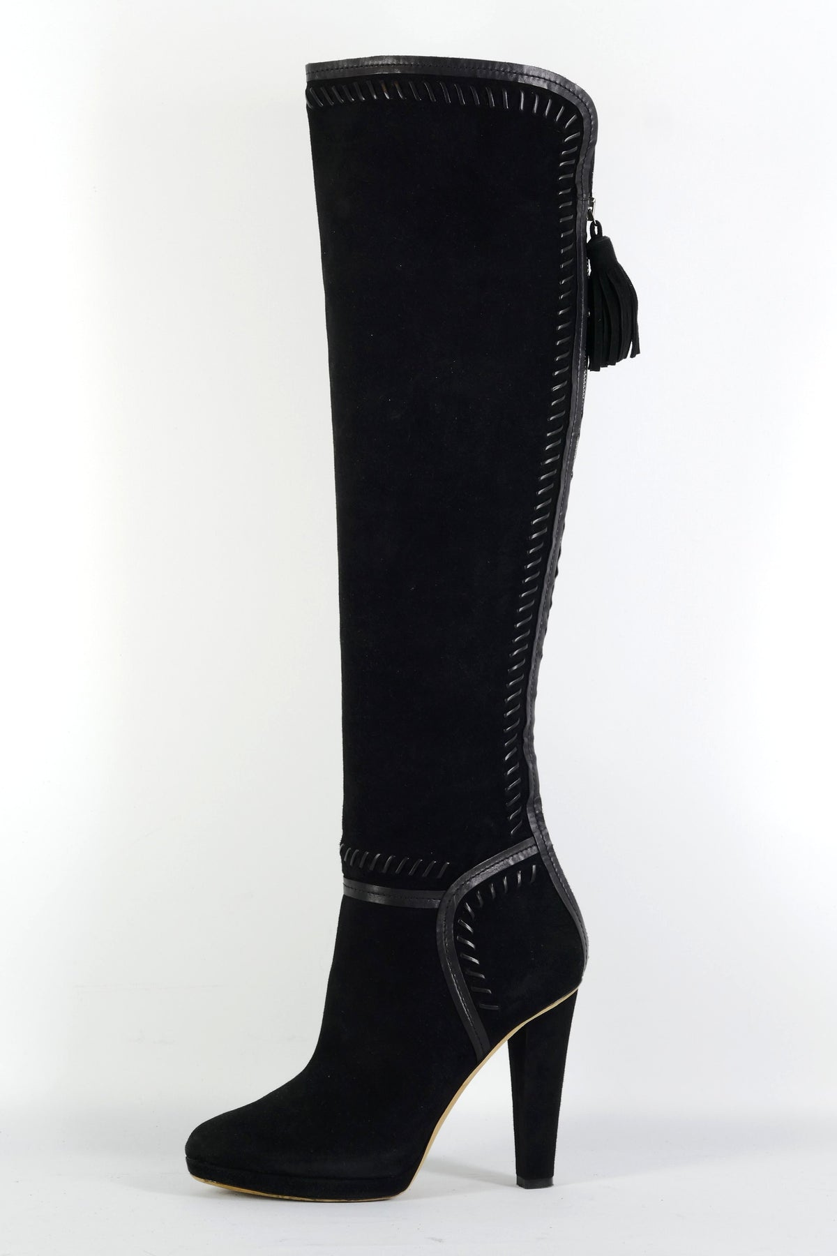 BUUTS Jimmy Choo Hohe Stiefel Wildleder schwarz 225125-1