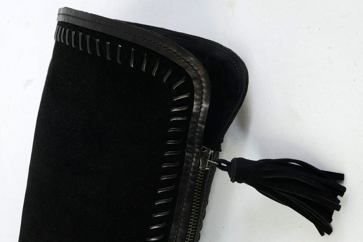 BUUTS Jimmy Choo Hohe Stiefel Wildleder schwarz 225125-10