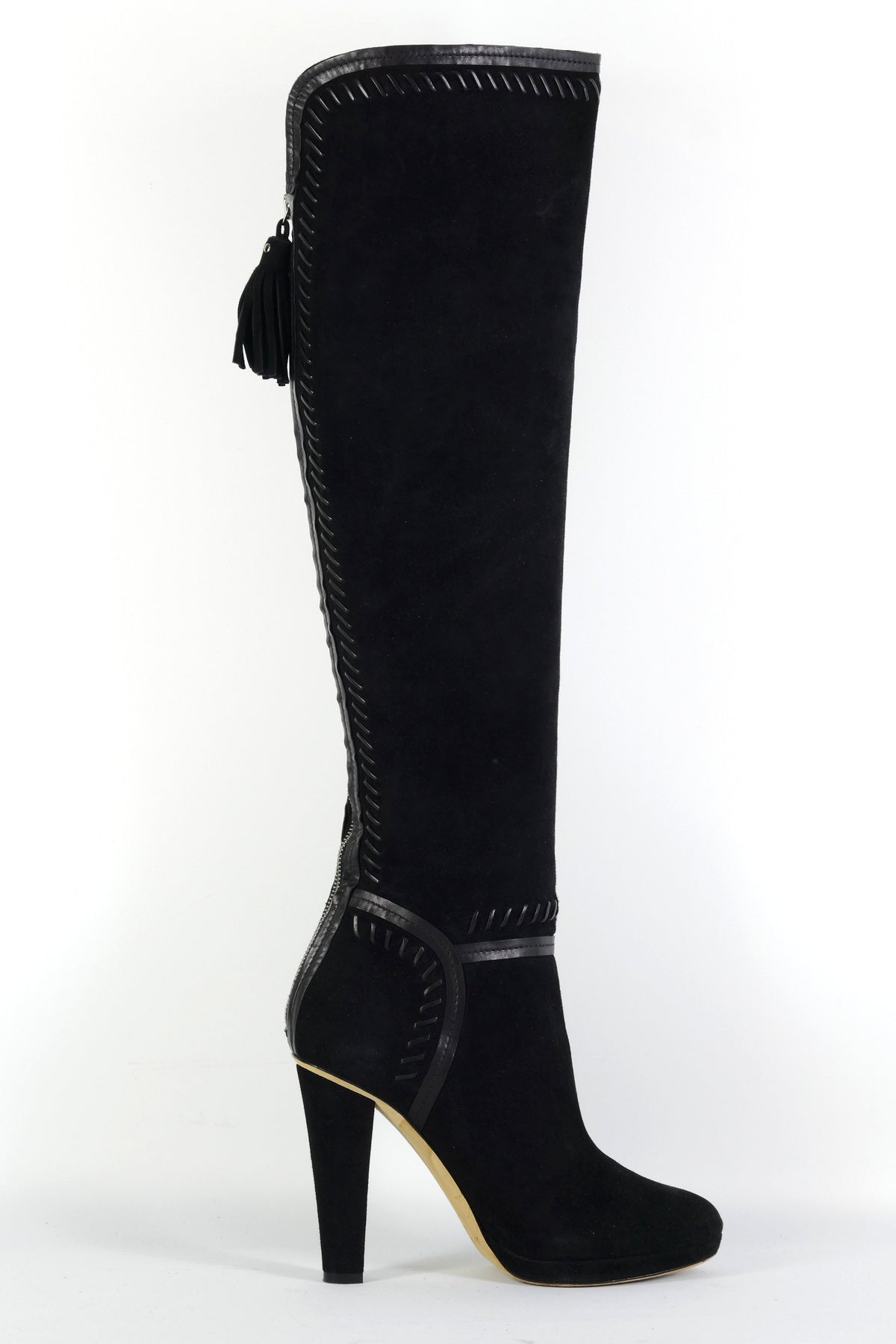BUUTS Jimmy Choo Hohe Stiefel Wildleder schwarz 225125-3
