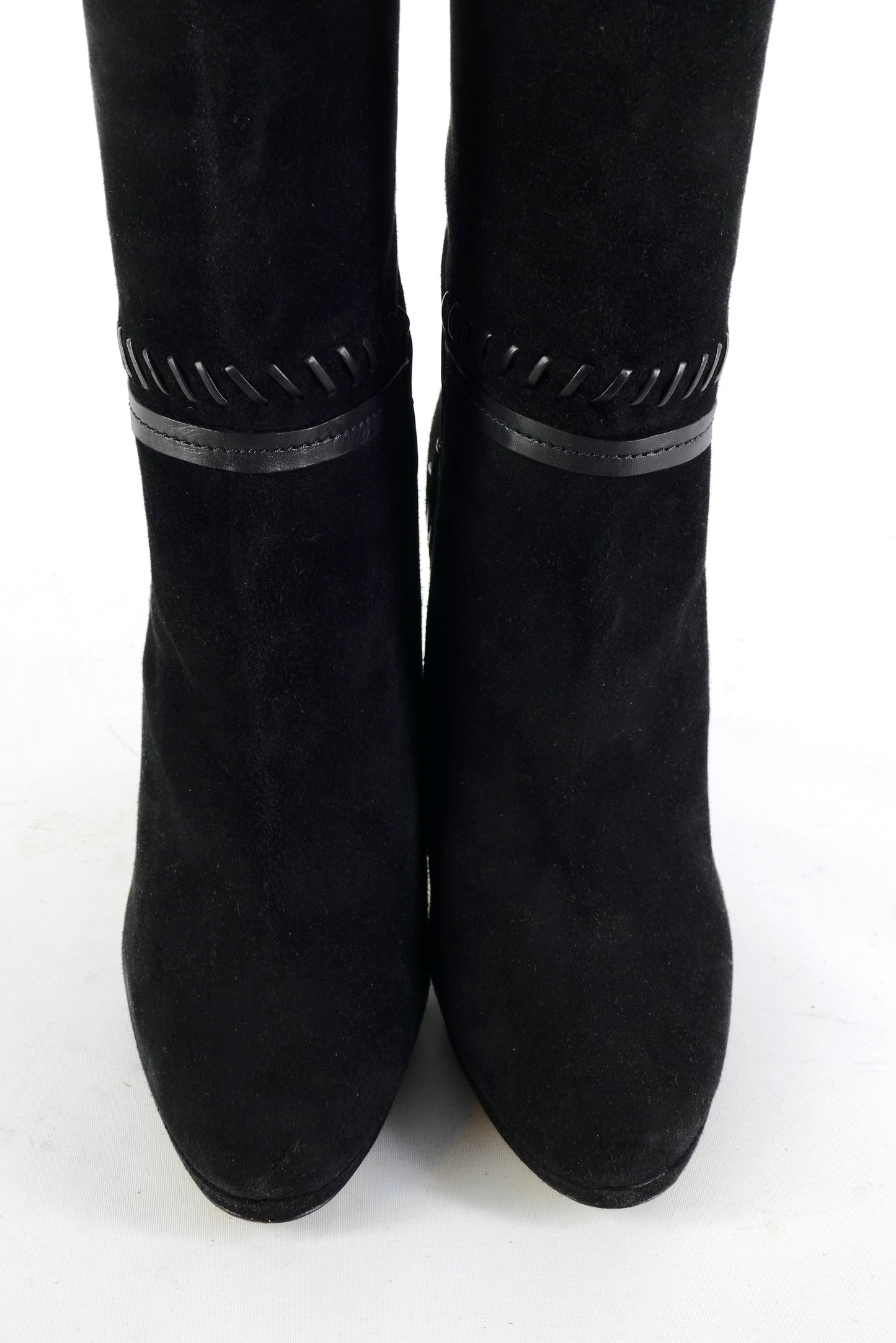 BUUTS Jimmy Choo Hohe Stiefel Wildleder schwarz 225125-7