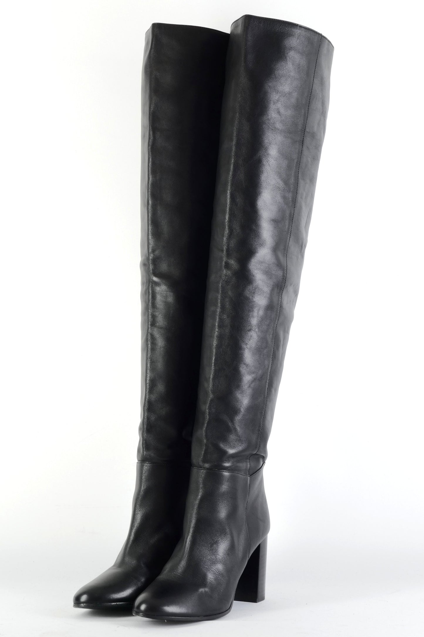 BUUTS Maje Overknees Leder schwarz 225126-2