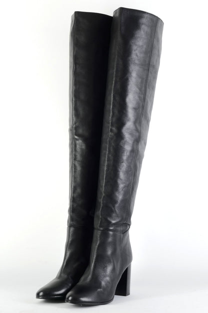 BUUTS Maje Overknees Leder schwarz 225126-2
