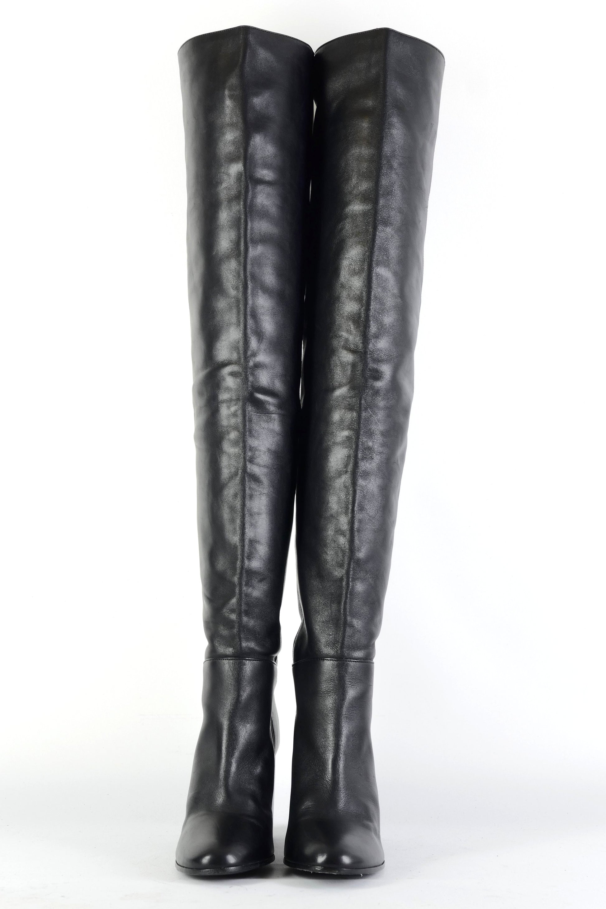 BUUTS Maje Overknees Leder schwarz 225126-4
